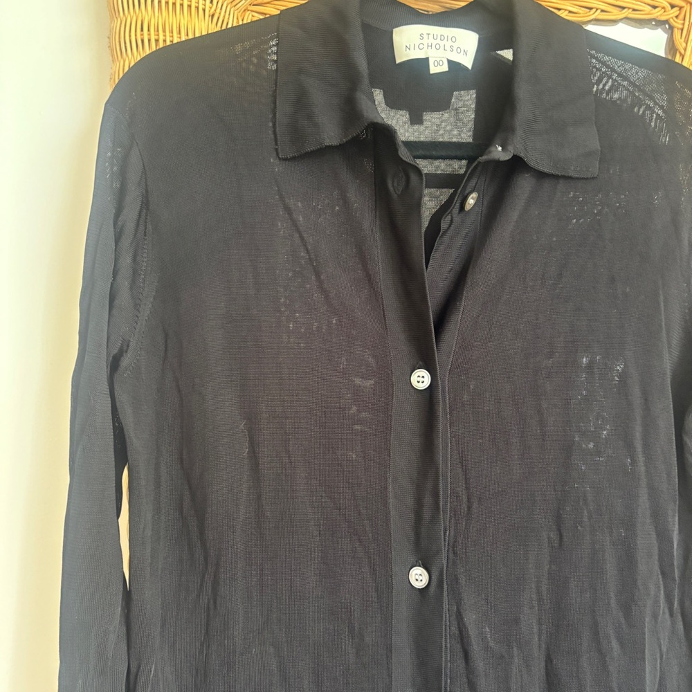 Studio Nicholson Black Button-Down Maxi Dress - image 3